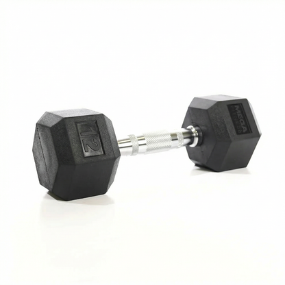 Mega Fitness - Rubber Hex Dumbbell 12lbs