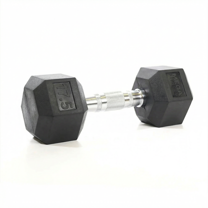 Mega Fitness - Rubber Hex Dumbbell 17.5lbs