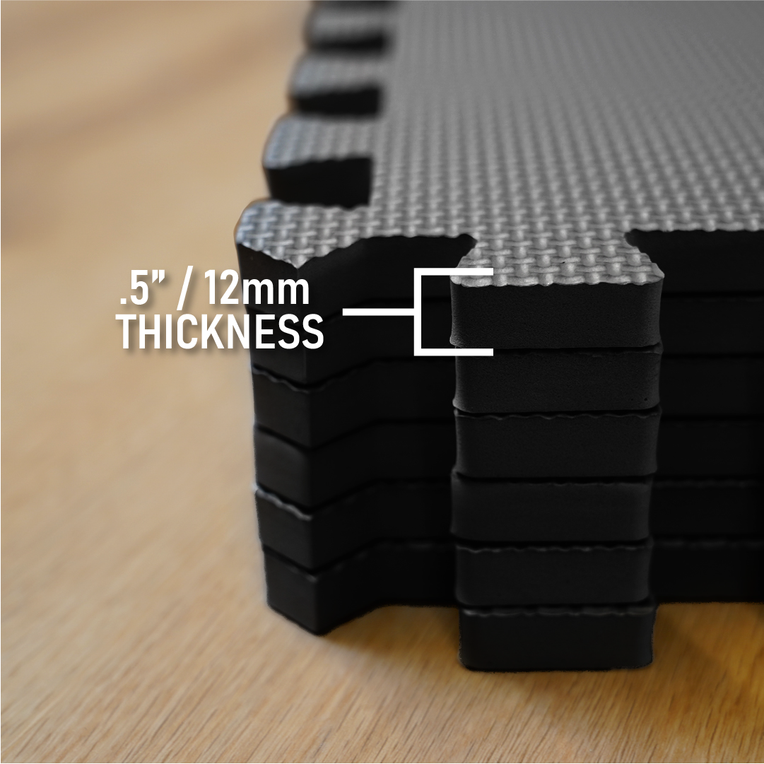 Element Foam Flooring 24" x 24" x 1/2" - Black (6 Pack)