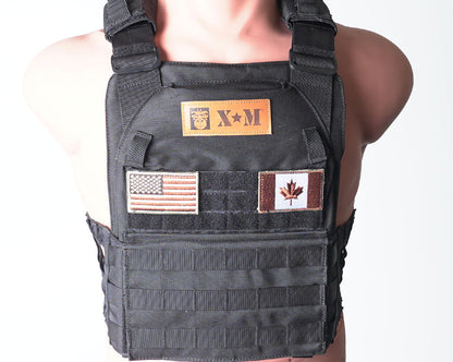 XM FITNESS Tactical Weighted Vest - 20lbs - BLACK