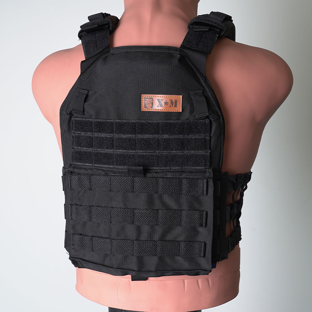 XM FITNESS Tactical Weighted Vest - 10lbs - BLACK
