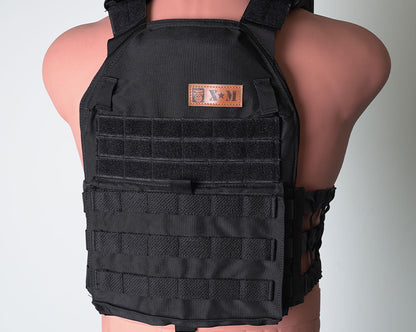 XM FITNESS Tactical Weighted Vest - 20lbs - BLACK
