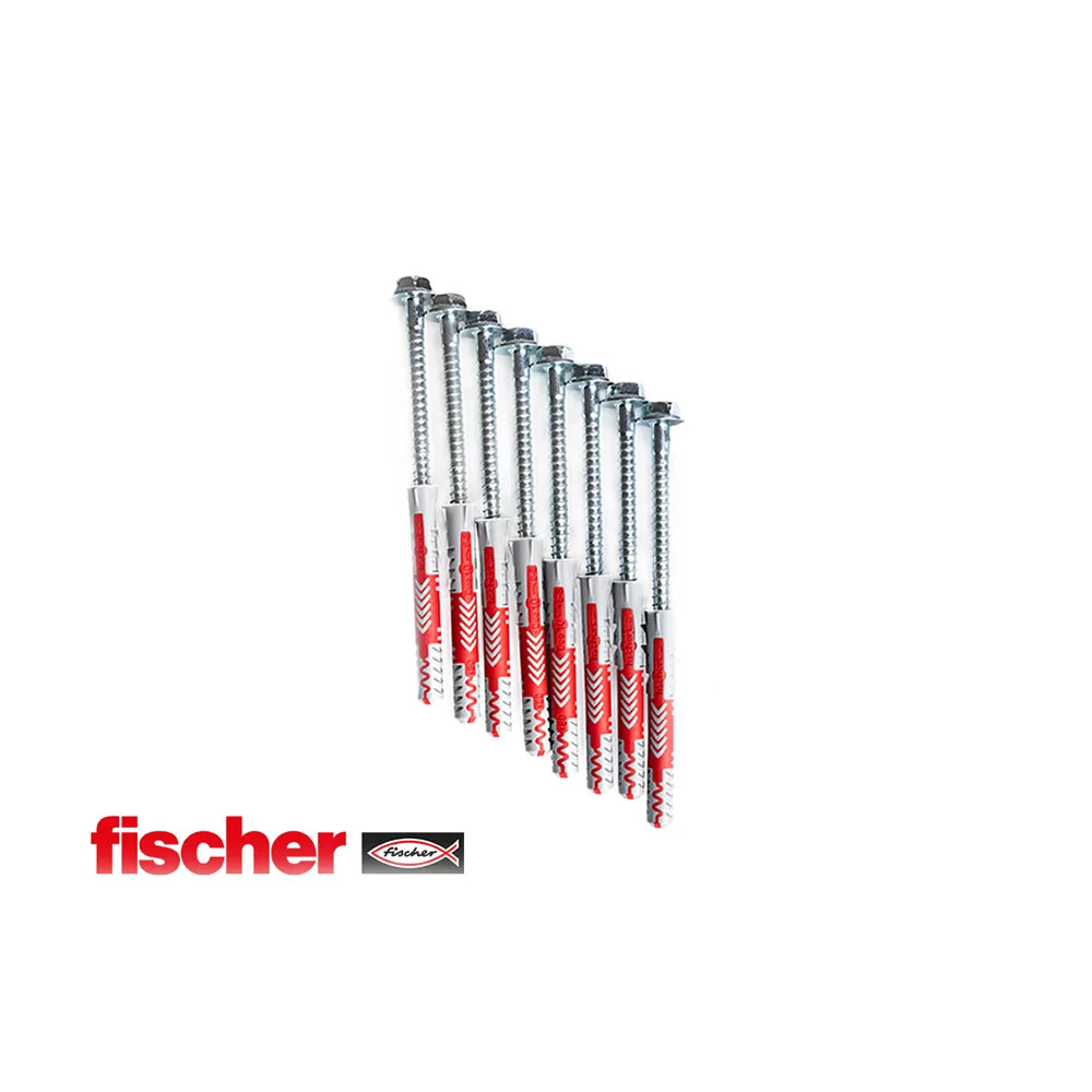 BenchK - KM8 Fischer 10×80 Expansion Plugs with BenchK Wall Bars Screws (8 pcs)