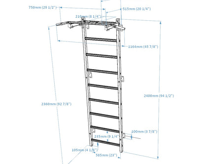 BenchK S7 Black - 721B with PB2B Steel Pull-Up Bar