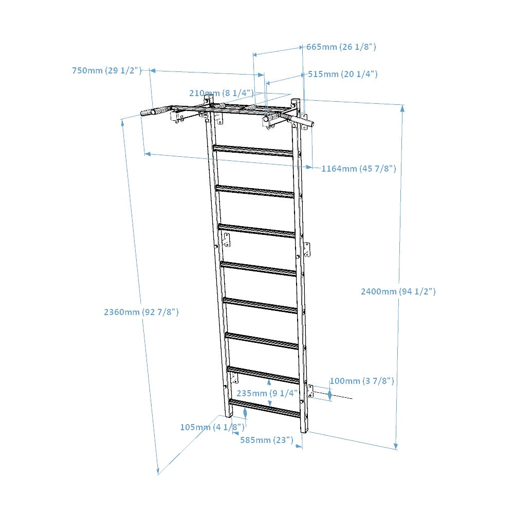 BenchK S7 Black - 721B with PB2B Steel Pull-Up Bar