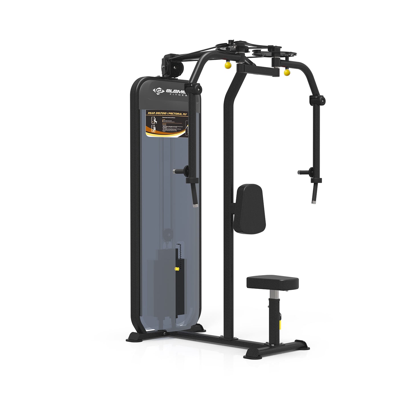 Élément - CARBON BLACK 9022 Pec Deck / Deltière arrière 250lbs avec Carter Foncé