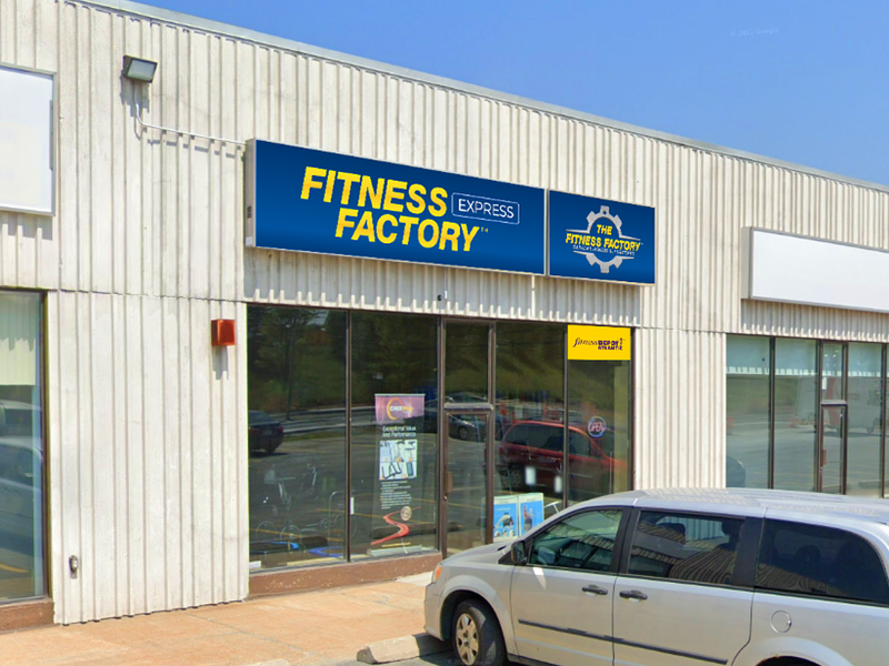 Treadmill Factory Dartmouth retail store exterior with wide selection of fitness equipment for Nova Scotia customers.