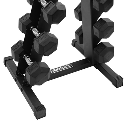 MEGA FITNESS - 5-30lbs Dumbbell Set with Vertical Stand