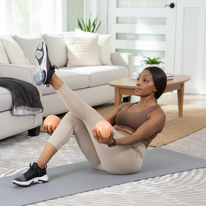 Jasmine Fitness - Pilates Weighted Balls - Clay 2lbs (PAIR)