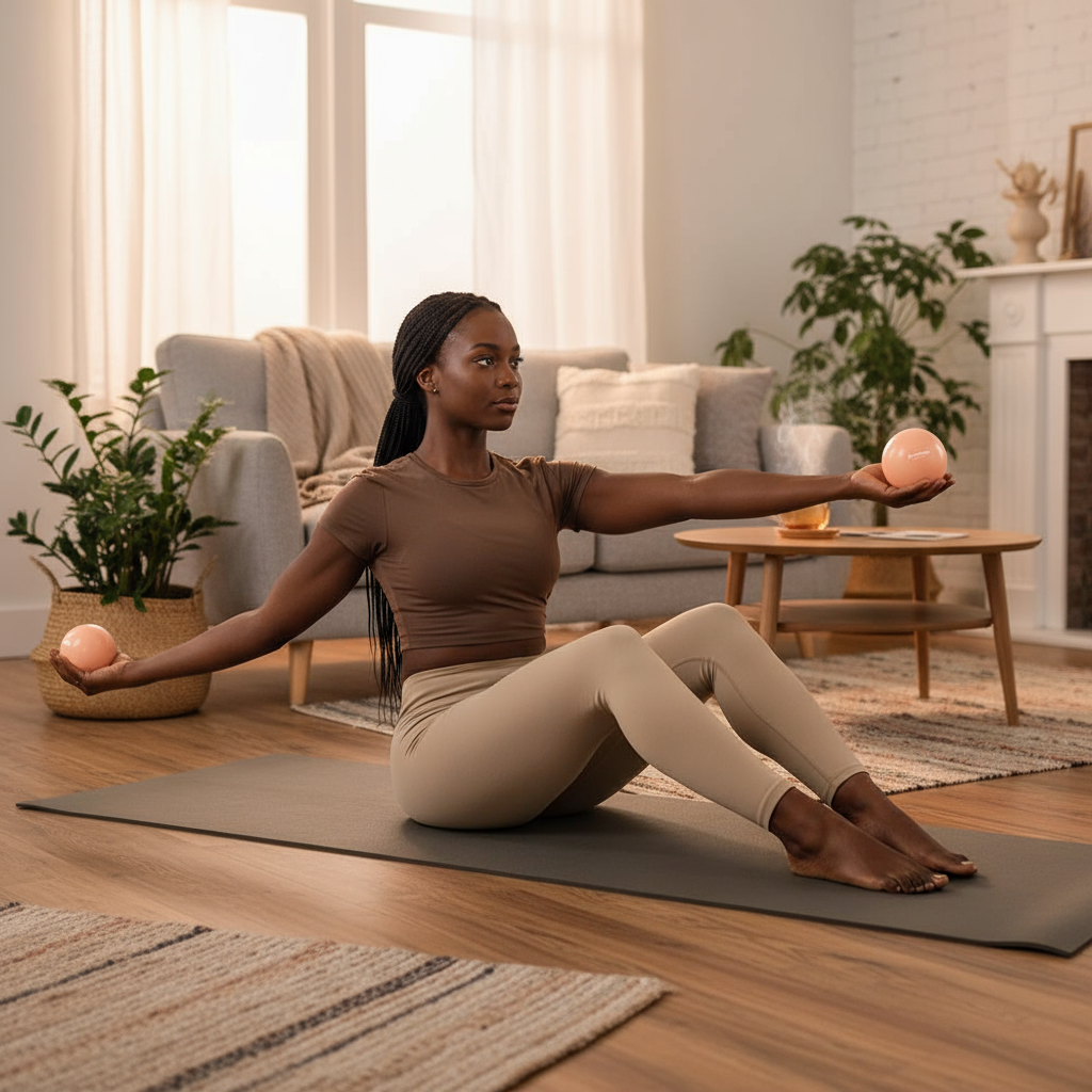 Jasmine Fitness - Pilates Weighted Balls - Clay 2lbs (PAIR)