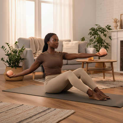 Jasmine Fitness - Pilates Weighted Balls - Clay 2lbs (PAIR)