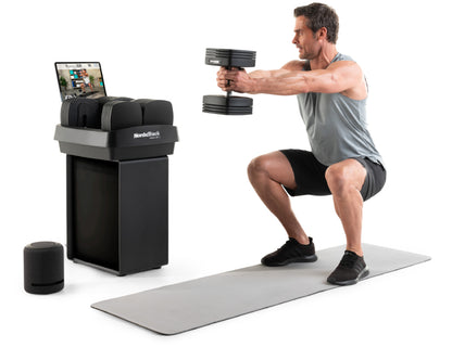 NORDICTRACK - iSELECT VOICE-CONTROLLED DUMBBELLS + STAND + MASSAGE GUN + MAT