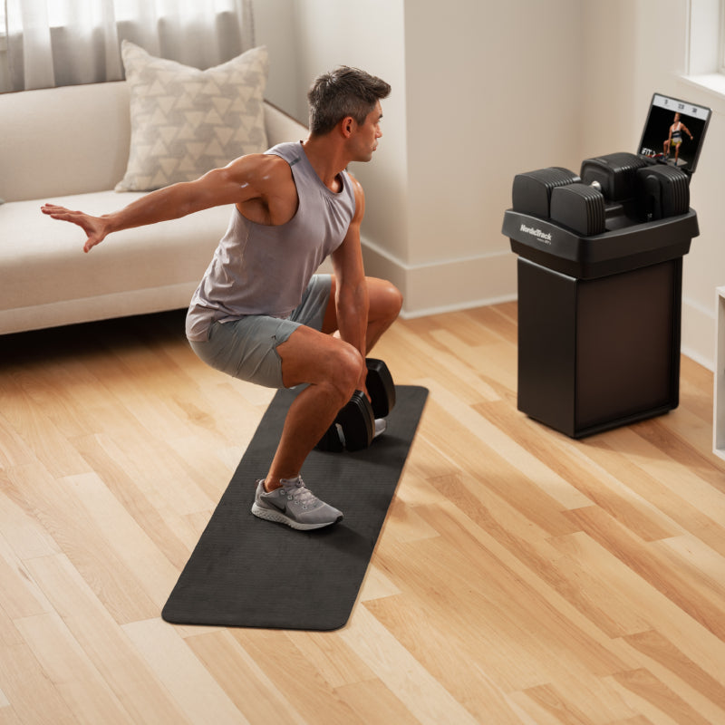 NORDICTRACK - iSELECT VOICE-CONTROLLED DUMBBELLS + STAND + MASSAGE GUN + MAT