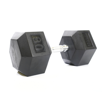 Mega Fitness - Rubber Hex Dumbbell 80lbs