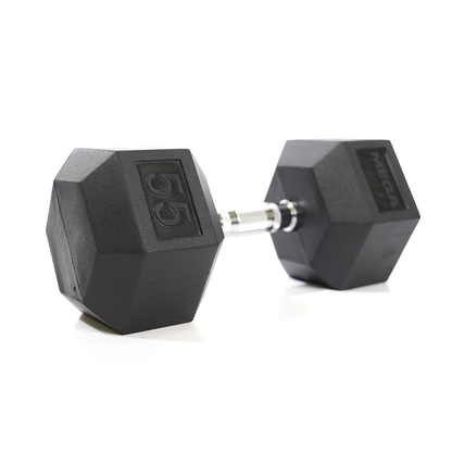 Mega Fitness - Rubber Hex Dumbbell 55lbs