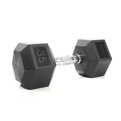 Mega Fitness - Rubber Hex Dumbbell 35lbs