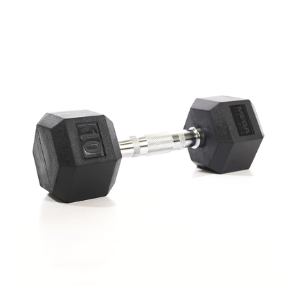 Mega Fitness - Rubber Hex Dumbbell 10lbs