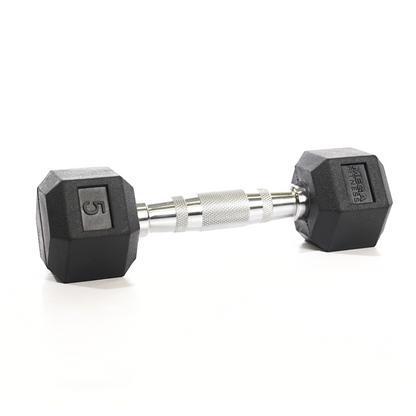 Mega Fitness - Rubber Hex Dumbbell 5lbs