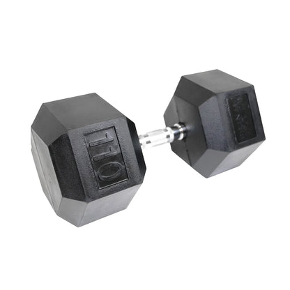 Mega Fitness - Rubber Hex Dumbbell 110lbs