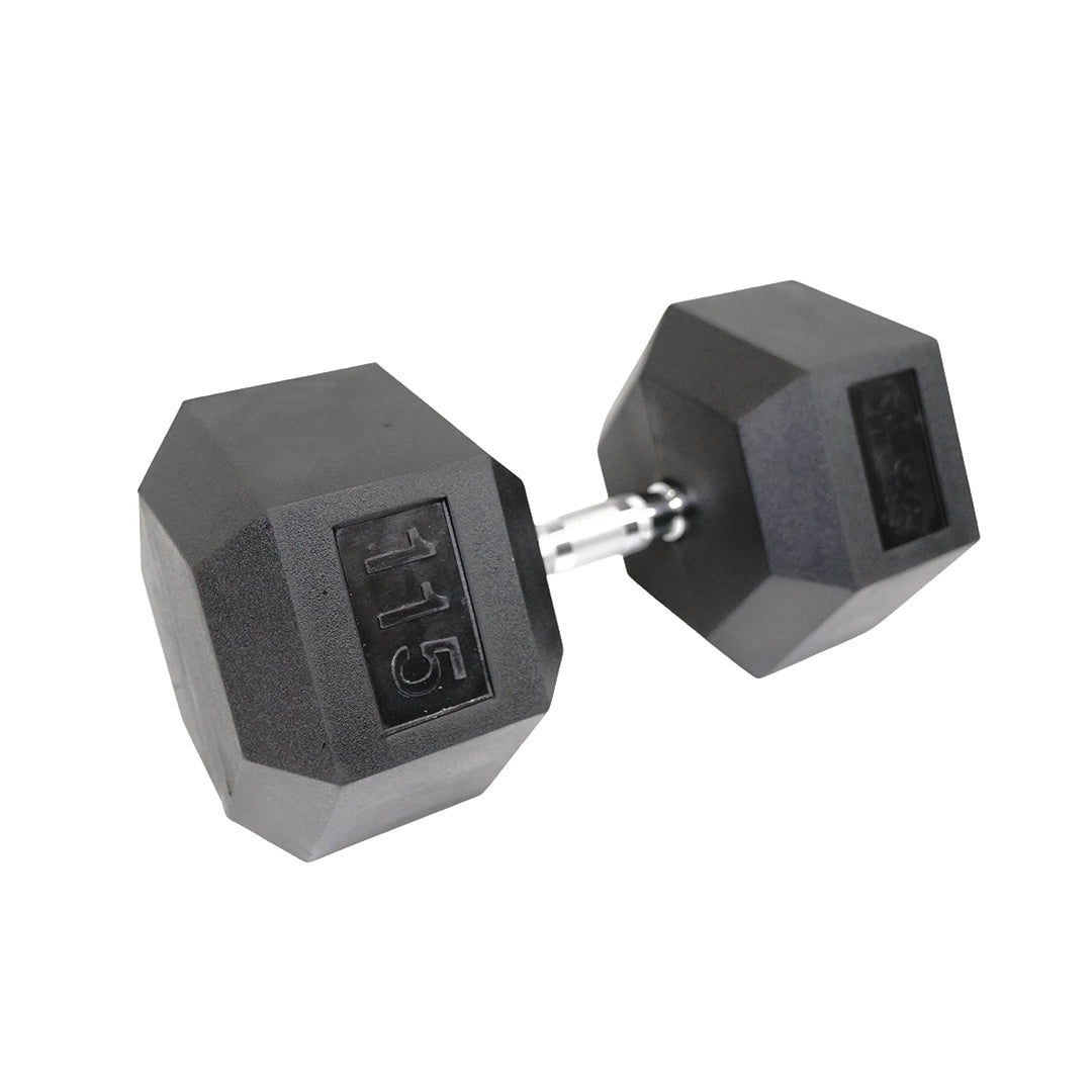Mega Fitness - Rubber Hex Dumbbell 115lbs
