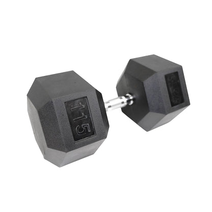 Mega Fitness - Rubber Hex Dumbbell 115lbs