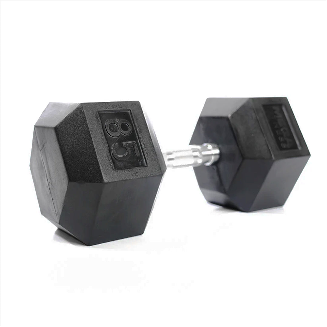 Mega Fitness - Rubber Hex Dumbbell 85lbs