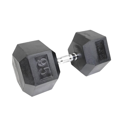 Mega Fitness - Rubber Hex Dumbbell 95lbs
