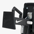 Nike Adjustable Bench transport wheels close-up showing mobility feature for easy gym setup reconfiguration.