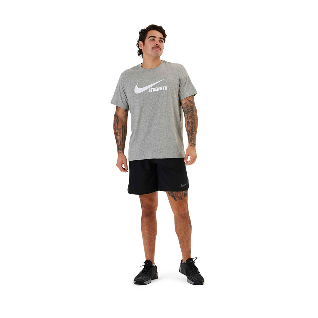 Nike Strength Dri-Fit Tee - Grey/White