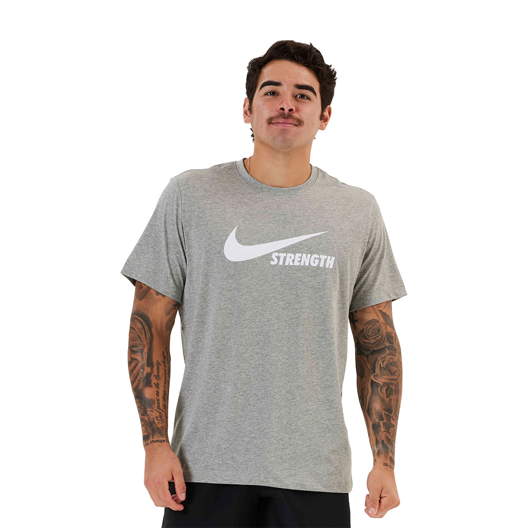 Nike Strength Dri-Fit Tee - Grey/White