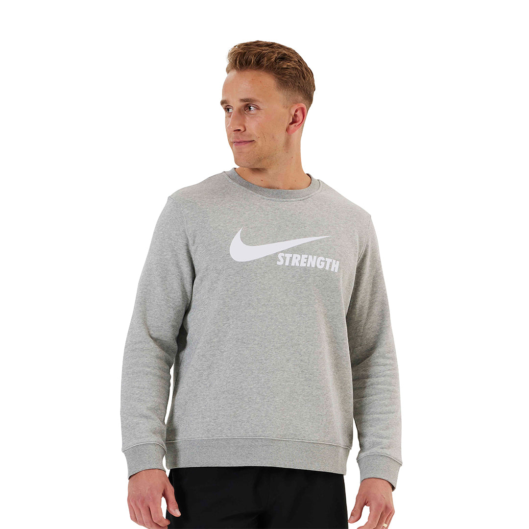 Nike Strength Unisexe Ras du Cou - Gris/Blanc