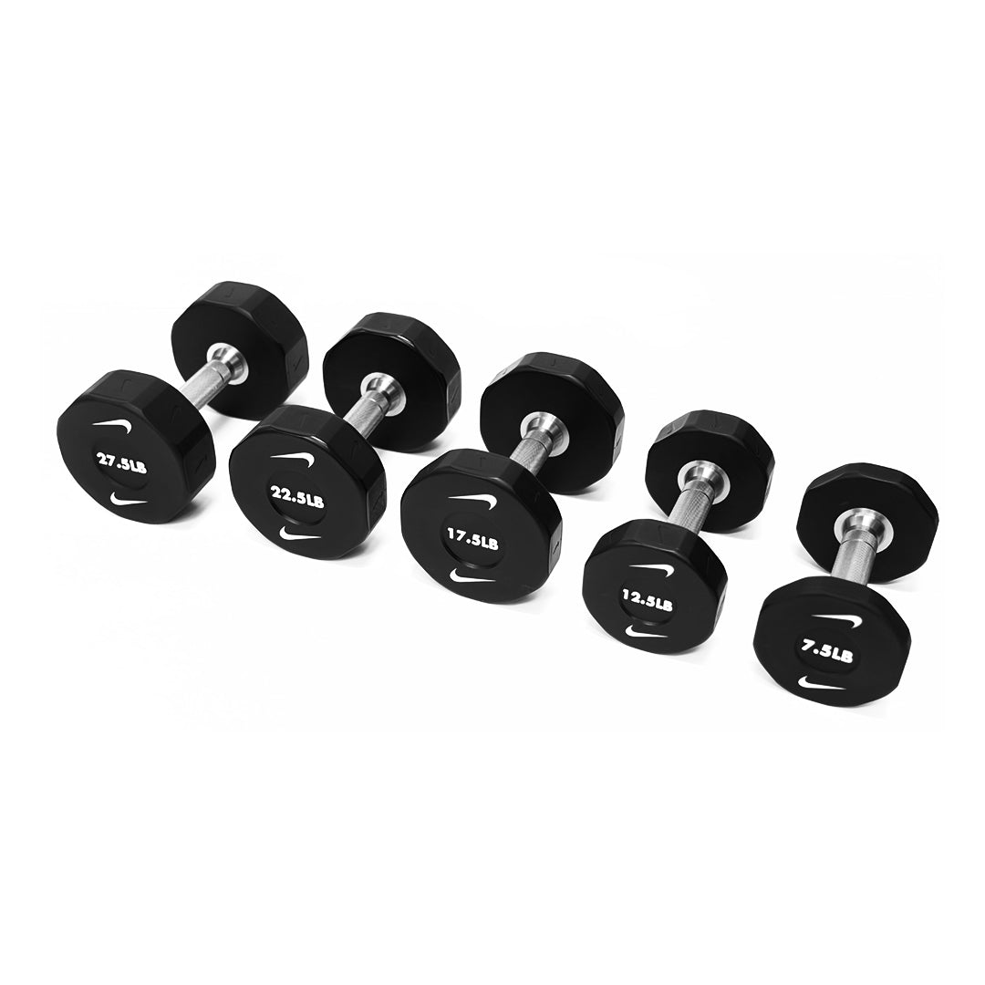 Ensemble d'haltères professionnels en uréthane Nike Strength par incréments de 7,5 à 27,5 LB