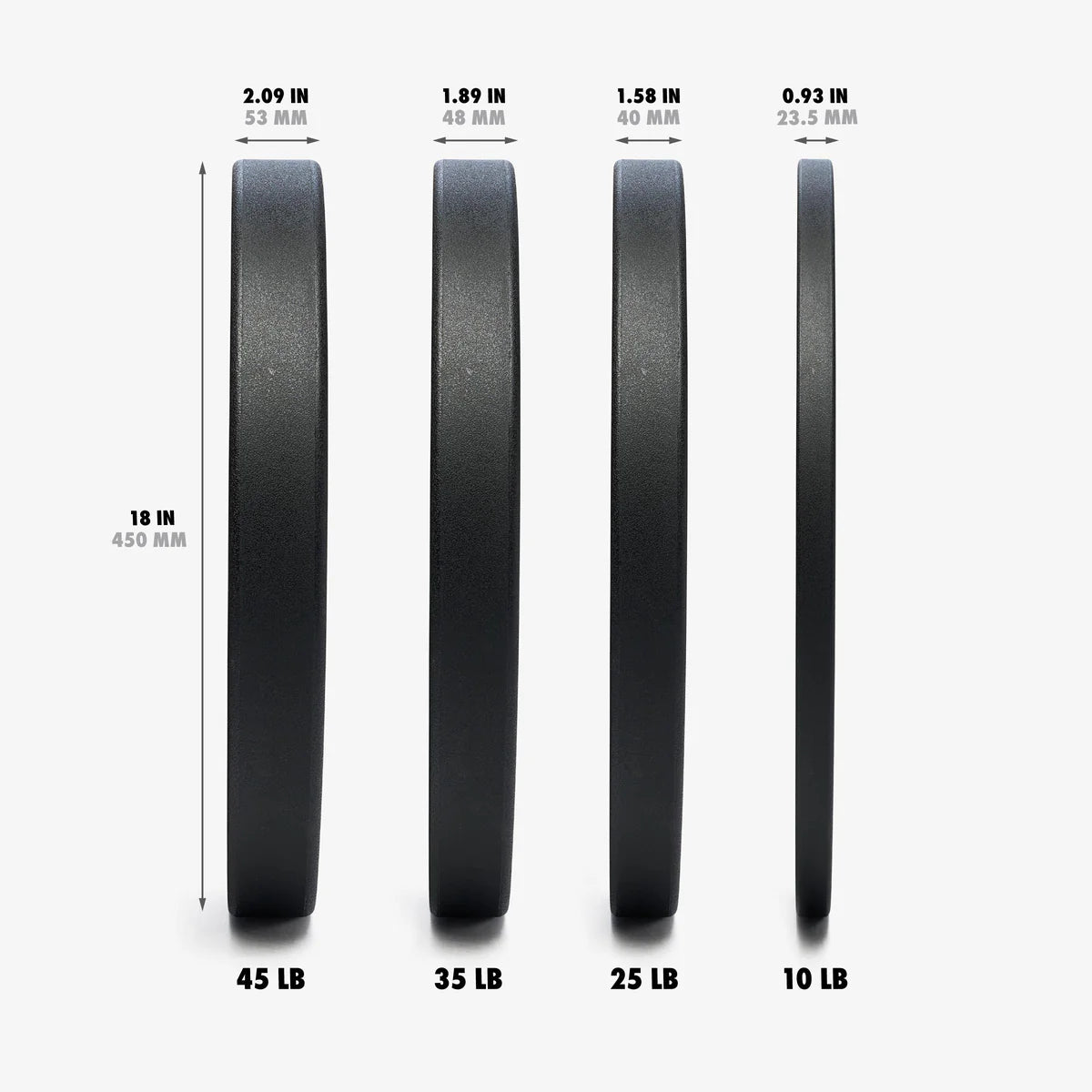 Nike Strength Pro Urethane Bumper Plates - 230LBS Set - Black