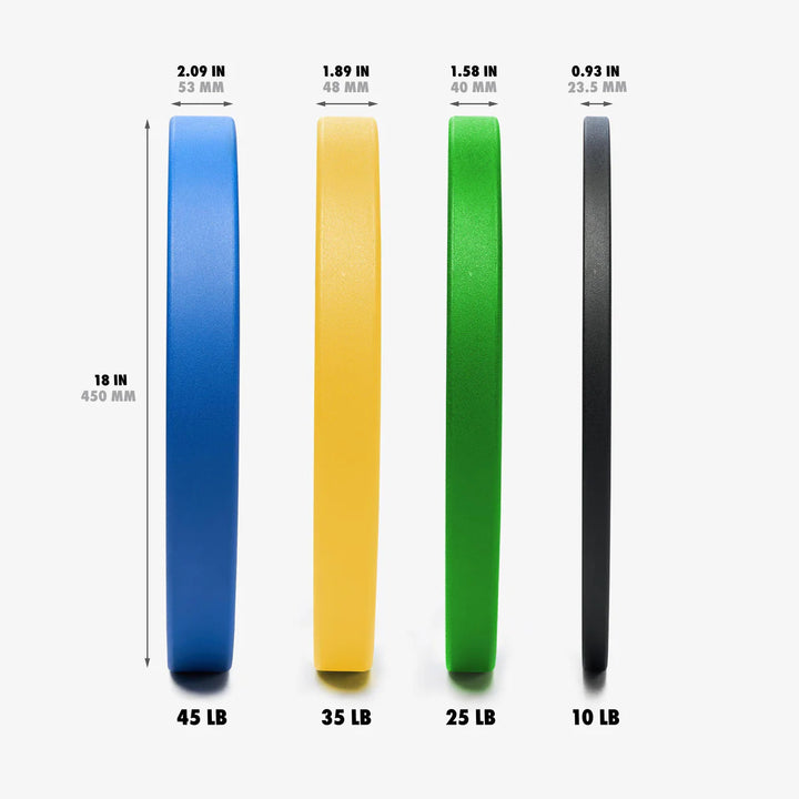 Nike Strength Pro Urethane Bumper Plates - 230LBS Set - Multi-Colored