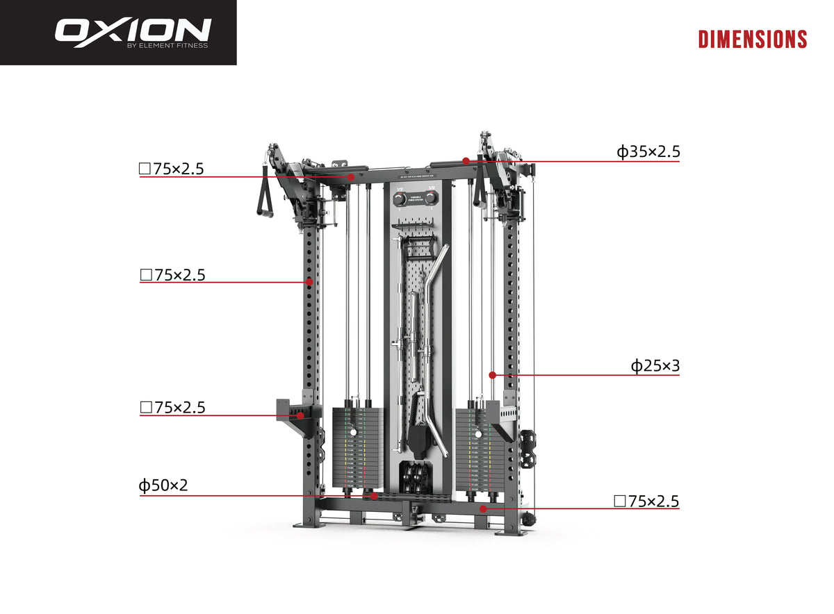 Element Oxion - 5 Pro All in One Functional Trainer Rack