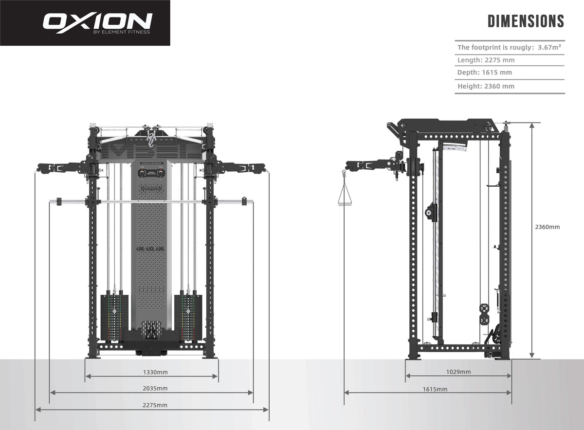 Element Oxion - 7 Pro All in One Functional Trainer Rack