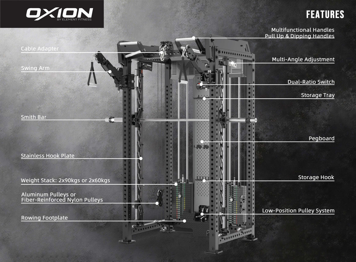 Element Oxion - 7 Pro All in One Functional Trainer Rack