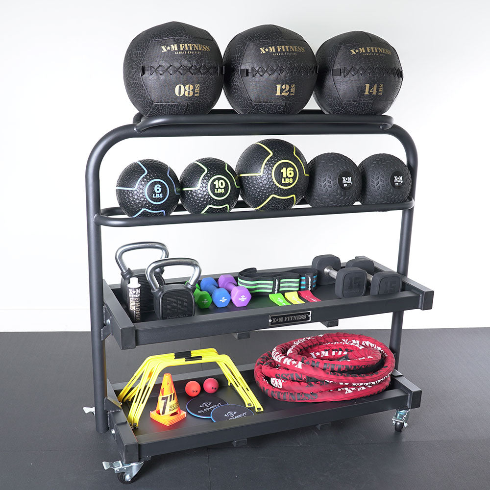 XM Heavy Duty Fitness Equipment Storage Cart