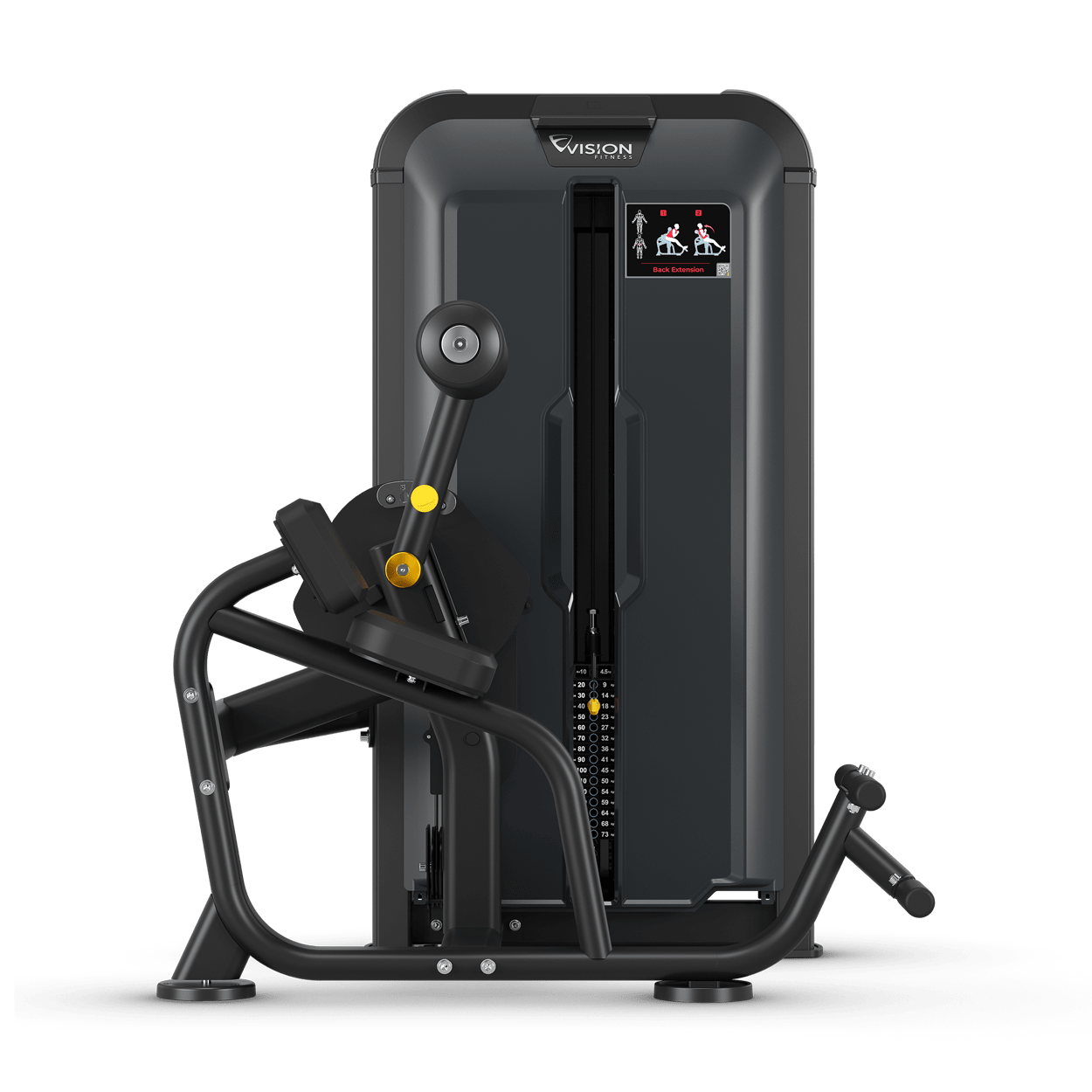 Vision Fitness - Keystone SL52 Back Extension with Rep Counter and Increment Weight