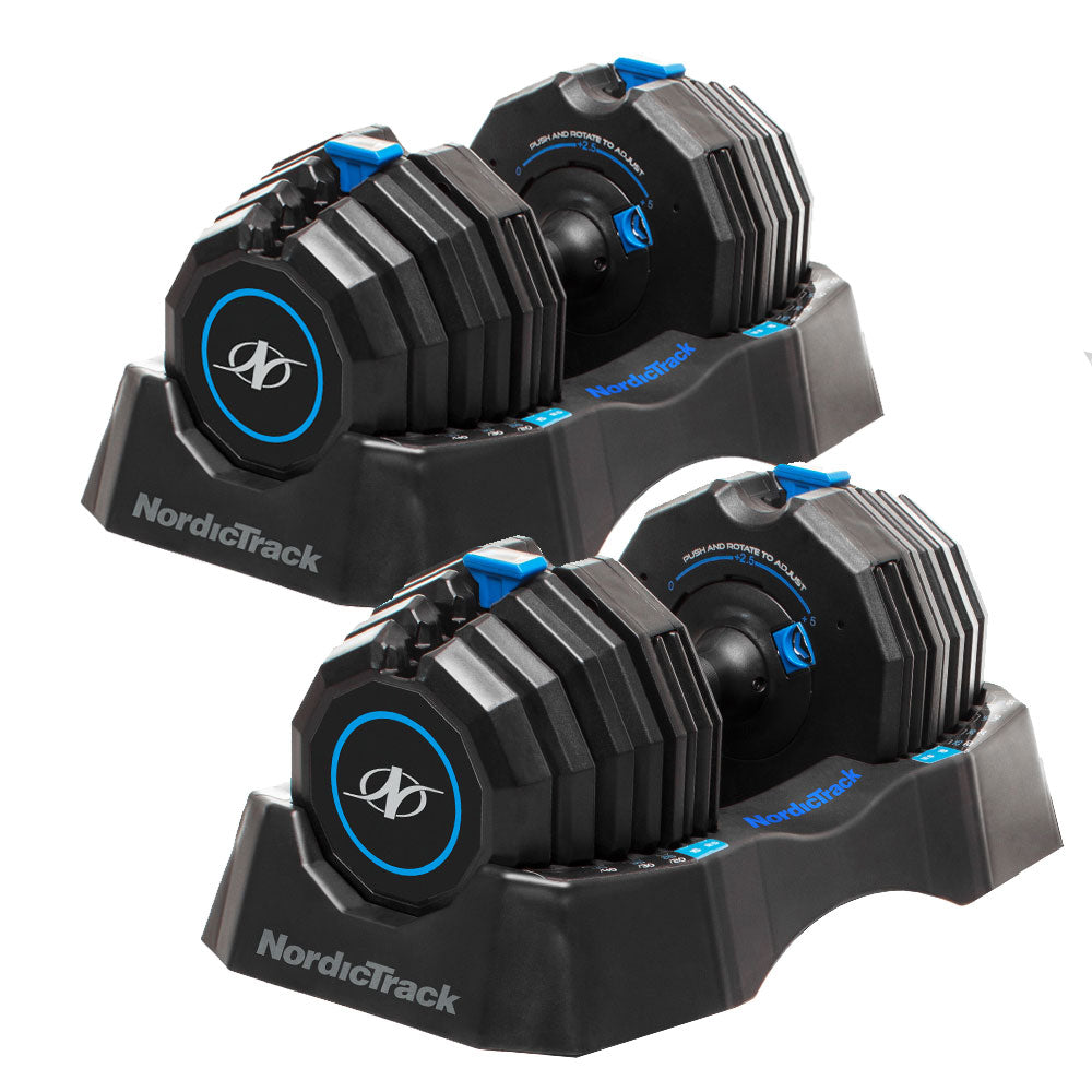 NordicTrack - 55LBS Select-A-Weight Dumbbell Set  (Pair)