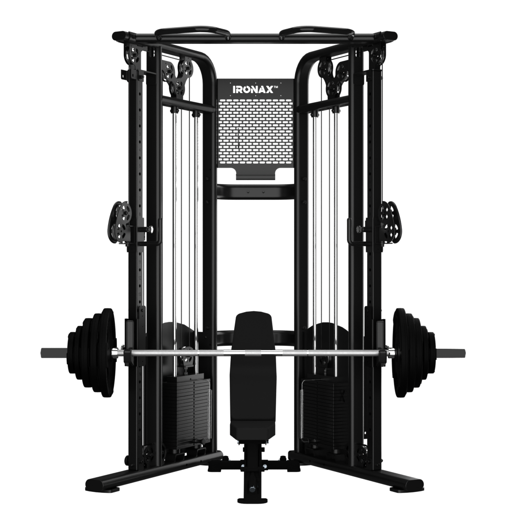 Ironax - XFT Functional Trainer/Half Rack Strength Combo