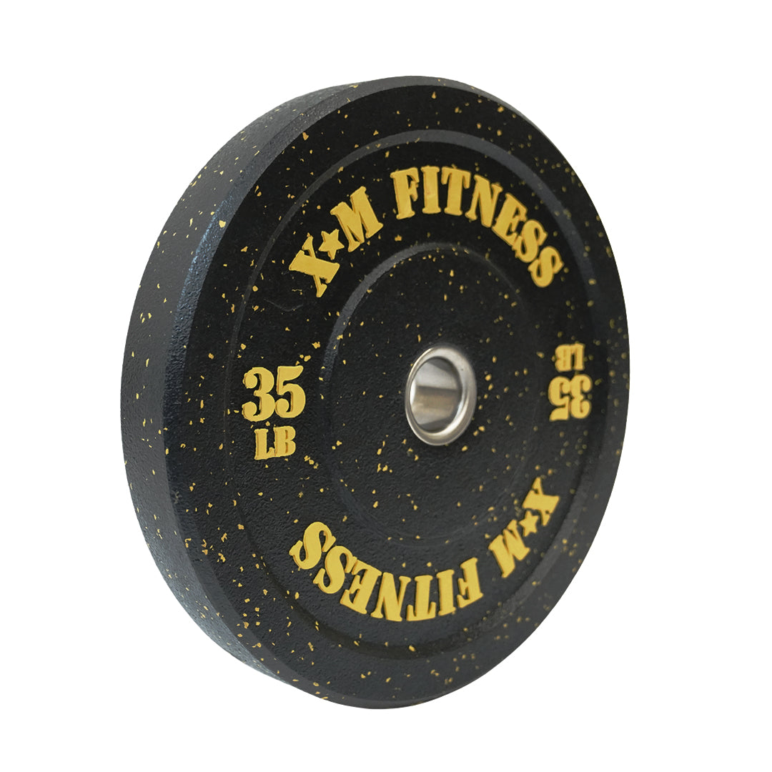 XM FITNESS 35lbs Crumb Rubber Bumper Plates - Fitness Equipment