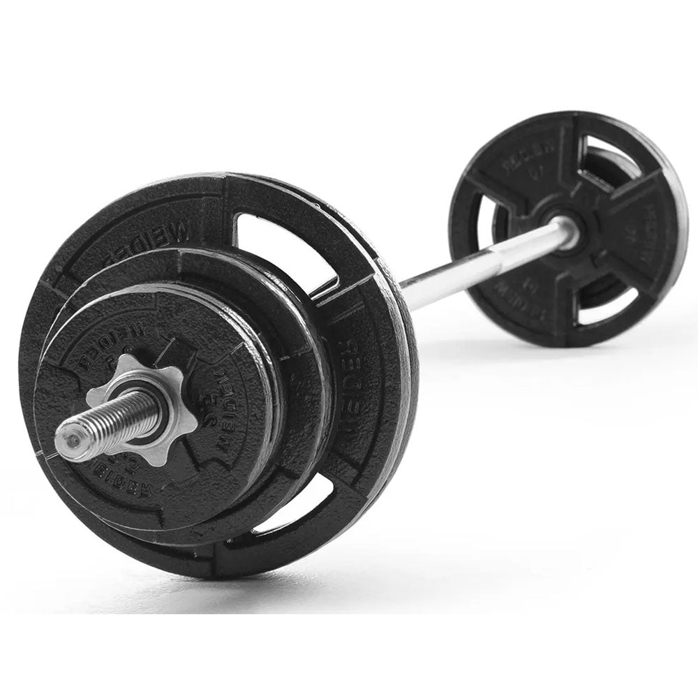 Weider - 100 lbs Weight Set with 6' Chrome Bar