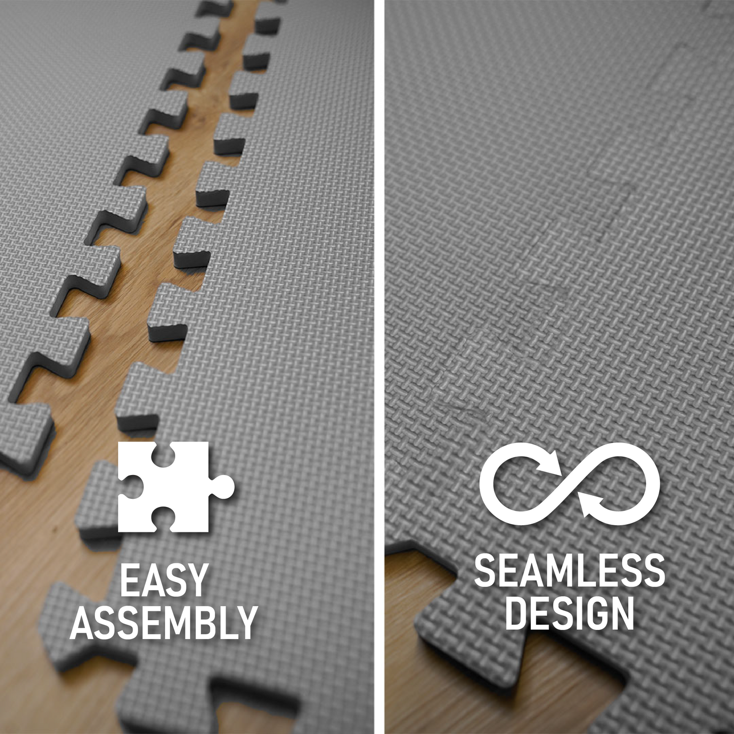 Element Foam Flooring 24" x 24" x 1/2" - Grey (6 Pack)