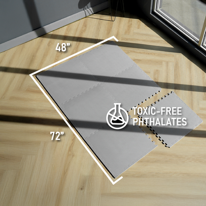 Element Foam Flooring 24" x 24" x 1/2" - Grey (6 Pack)