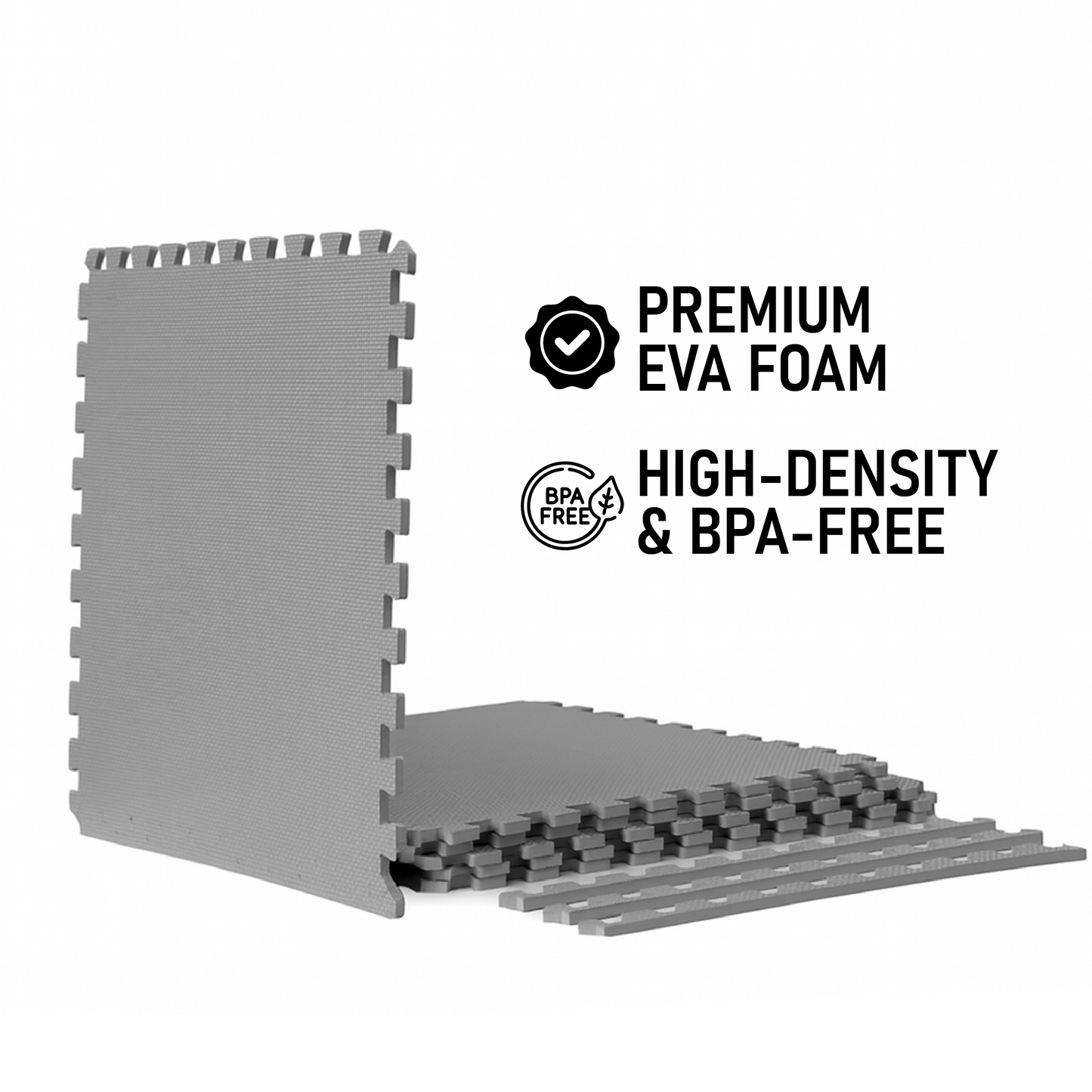 Element Foam Flooring 24" x 24" x 1/2" - Grey (6 Pack)