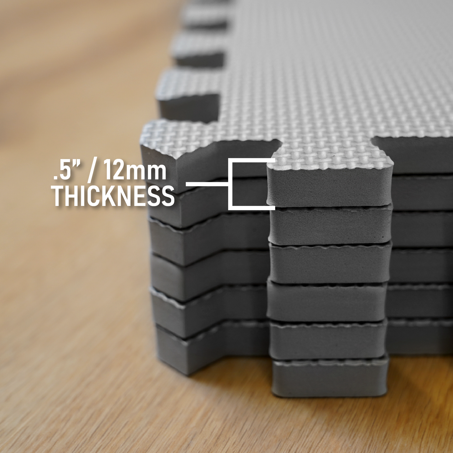 Element Foam Flooring 24" x 24" x 1/2" - Grey (6 Pack)