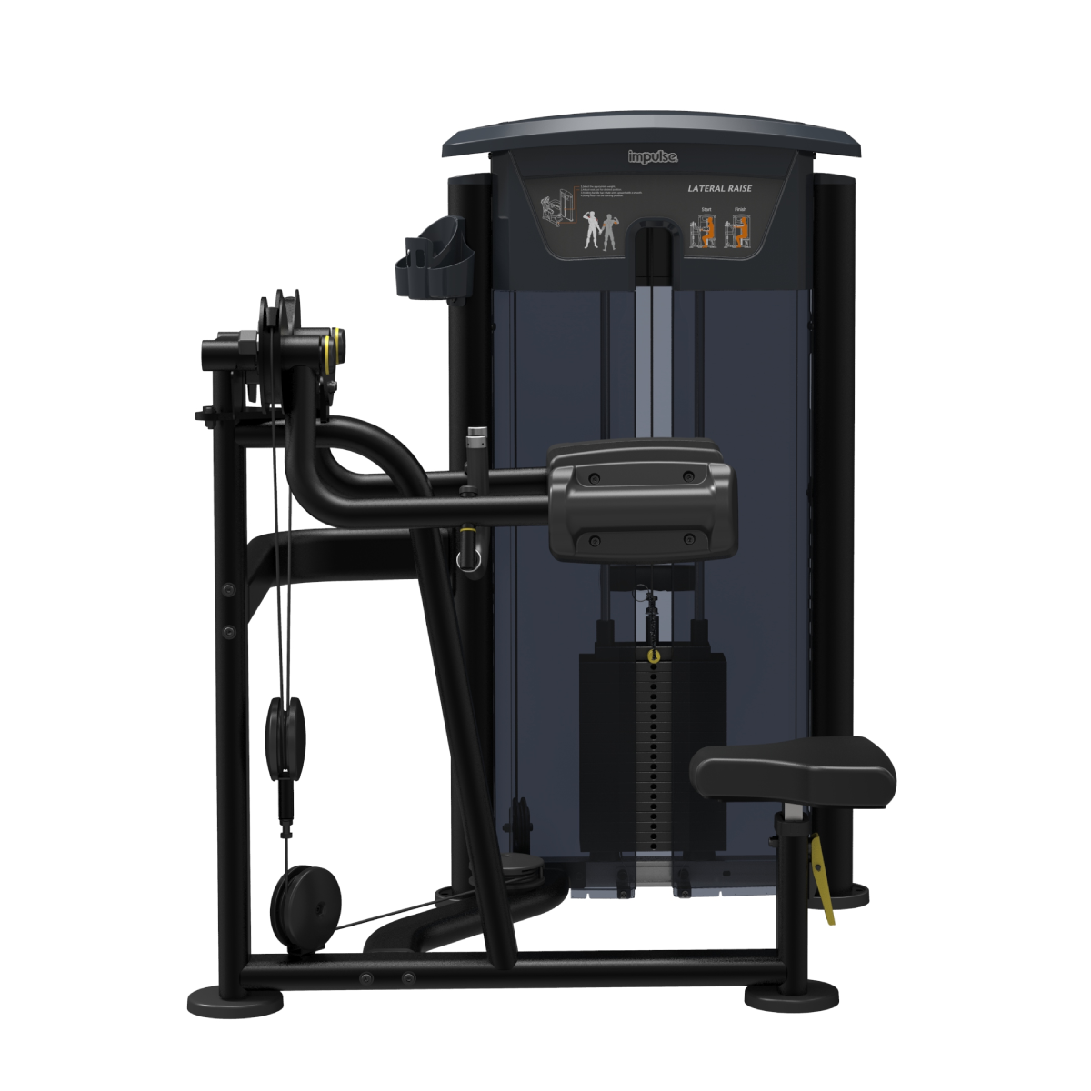 Element Fitness - 9524 Lateral Raise MERCURY BLACK 200lbs