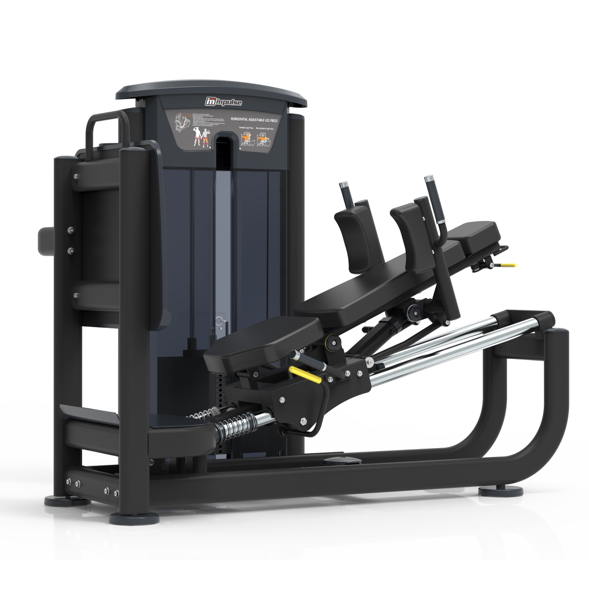 Element Fitness - 9539 Seated Leg Press/Hack Squat MERCURY BLACK 295lbs