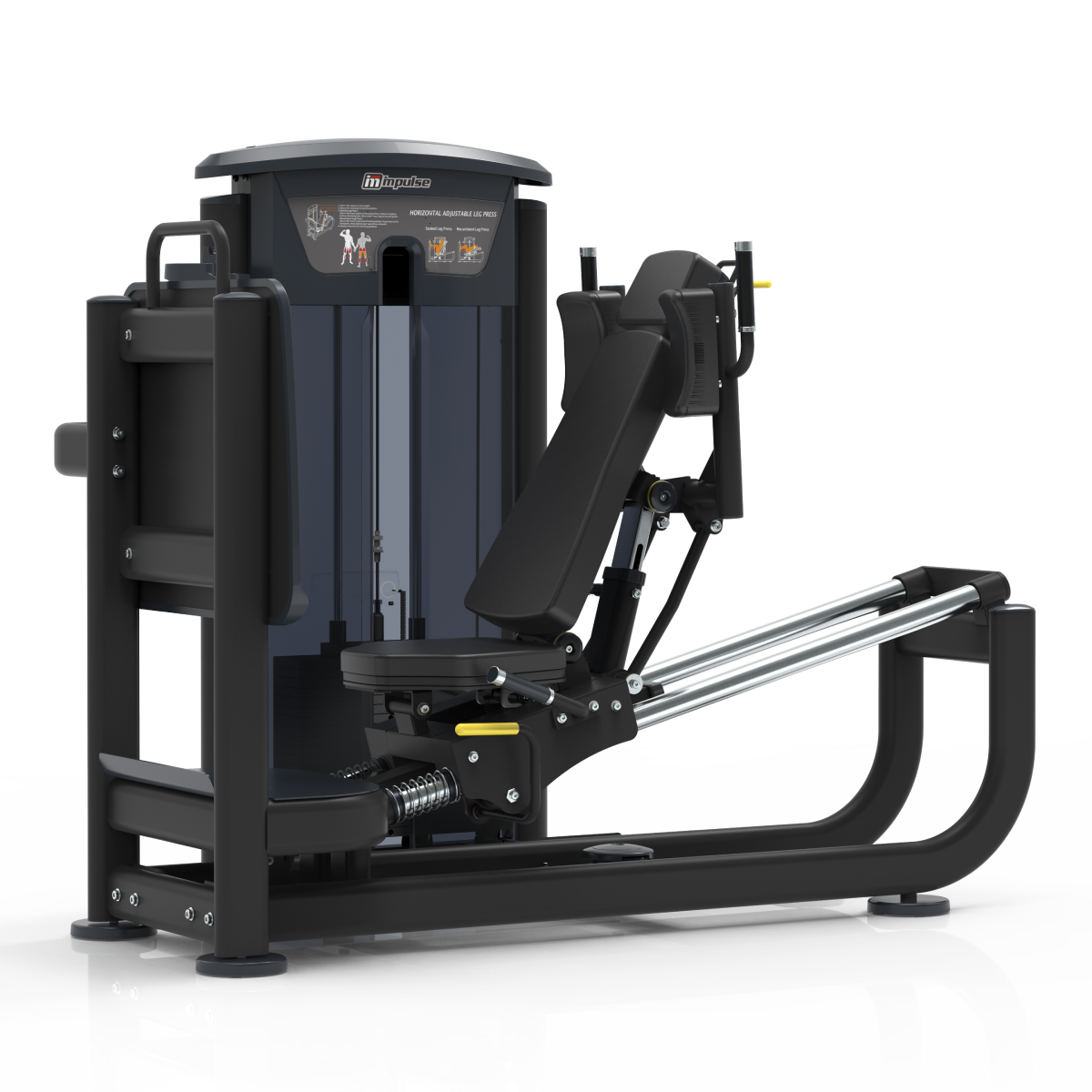 Element Fitness - 9539 Seated Leg Press/Hack Squat MERCURY BLACK 295lbs